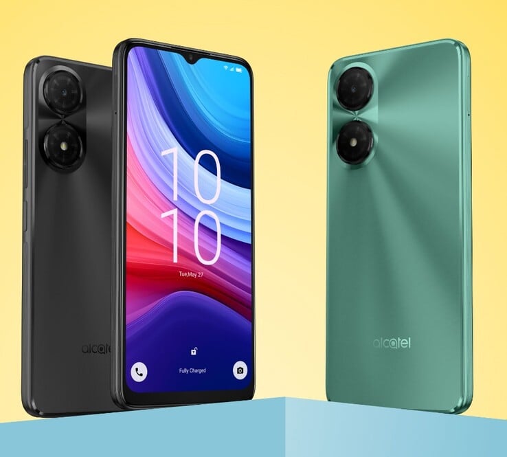L'Alcatel 3 (2025) est disponible en bleu sarcelle et en gris espace. (Source de l'image : Alcatel)