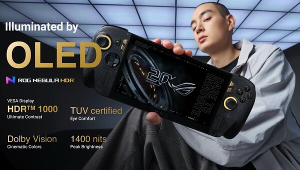 Le ROG Ally X20 est le premier ordinateur de poche d'Asus doté d'un écran OLED.