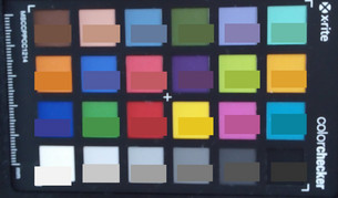 Nokia 1 - ColorChecker : la couleur de référence est située dans la partie inférieure de chaque bloc.