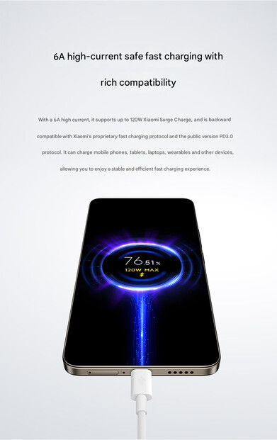 Possibilité de chargement rapide grâce au câble de chargement inversé de 16 cm