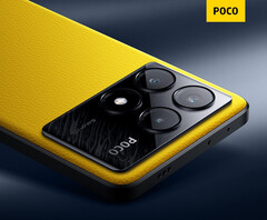 Le POCO X6 Pro dans la finition jaune caractéristique de POCO. (Source de l&#039;image : Xiaomi)