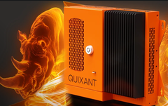 Châssis robuste et silencieux avec la couleur orange caractéristique de Quixant (Source d&#039;image : Quixant)