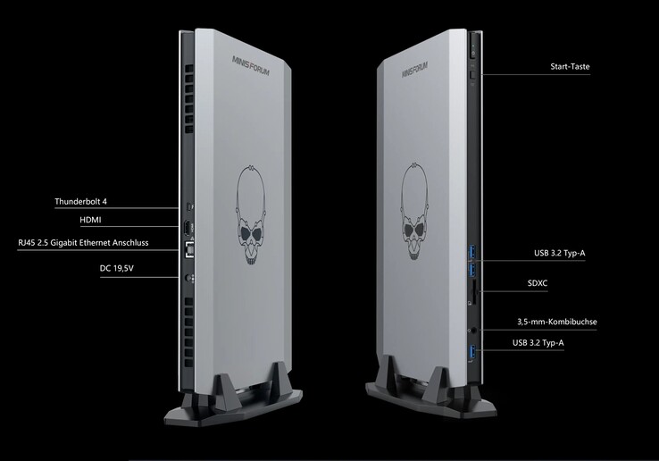 Connexions externes du Minisforum NUCXi7