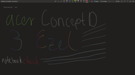 Acer ConceptD 3 Ezel : Test de fonctionnalité du stylet numériseur