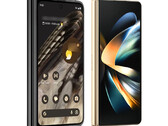 Le Pixel Fold à côté du Galaxy Z Fold4 (Image source : @evleaks - edited)