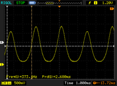 Scintillement de l'OLED entre 17% et 51% (347.2 - 373.1 Hz)