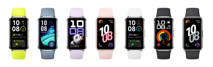 Le Huawei Band 10 sera disponible en sept couleurs. (Source de l'image : Huawei)