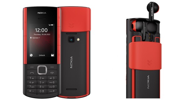 Le Nokia 5710 XpressAudio dispose d'un compartiment pour les écouteurs TWS (Image source : Nokia)