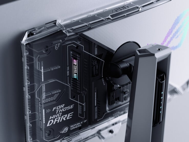 Le ROG Swift OLED PG27AQWP-W présente un design remarquable. (Source de l'image : Asus)