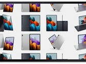 Des rendus des Galaxy Tab S8 Plus et Tab S8 Ultra ont déjà fait l'objet de fuites. (Image source : Tab S7 FE - Samsung/@OnLeaks - édité)