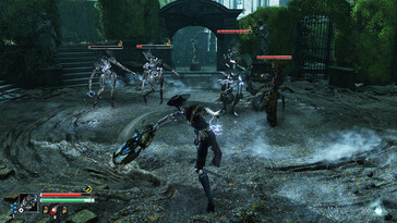 Image montrant une bataille contre des soldats mécaniques dans Steelrising.