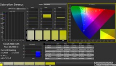 CalMAN : Saturation des couleurs (calibrée)