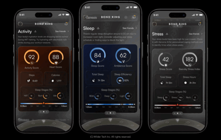 L'application est conçue pour fournir des données de santé précises. (Source de l'image : Bond Ring)