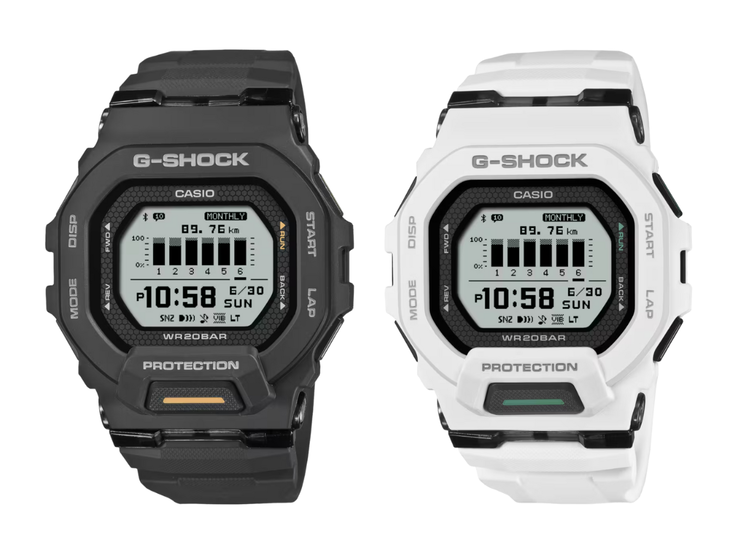 Les montres Casio G-Shock GBD-200-1A1 (à gauche) et GBD-200-7 (à droite). (Source de l'image : Casio)
