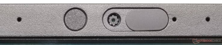 Webcam avec volet de confidentialité ouvert