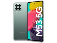 El Galaxy M53 5G estará disponible en tres colores. (Fuente de la imagen: Samsung)
