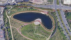 Promenade en vélo du GNSS : Rouler autour de l'étang