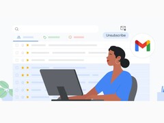 Image artistique d'une personne utilisant Gmail. (Source de l'image : Google Blog)