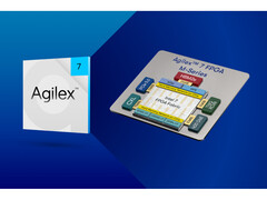 Schéma promotionnel montrant les composants internes de la puce FPGA Agilex 7 d'Altera. (Source de l'image : salle de presse d'Altera)