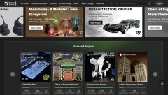 La nouvelle page de crowdfunding (voir ci-dessus) en est à sa phase de lancement, mais elle présente déjà un certain nombre de projets intéressants (Source de l&#039;image : MakerWorld)