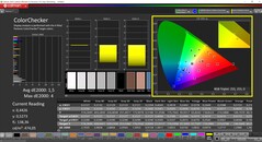 CalMAN ColorChecker (profil : Native, espace colorimétrique cible : P3)