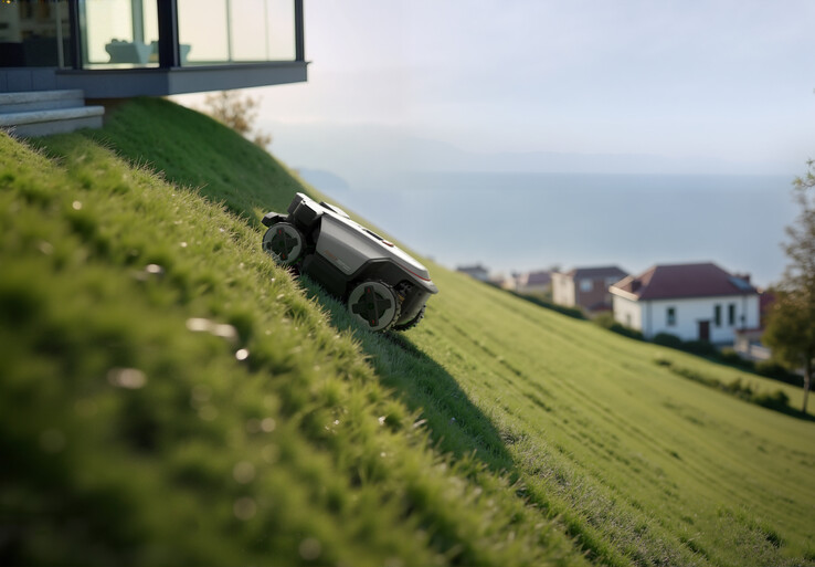 La tondeuse robot Roborock RockMow Z1. (Source de l'image : Roborock)