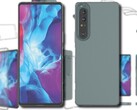 Des étuis de protection ont apparemment révélé le design final du Sony Xperia 1 IV. (Image source : TVCMall - édité)