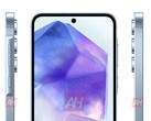 Un rendu du "Galaxy A55". (Source : Android Headlines)