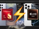 iPhone 16 Pro Max vs Galaxy S25 Ultra gaming performance : Le A18 Pro brille une fois de plus. (Source des images : Dame Tech, Apple, Samsung, édité)