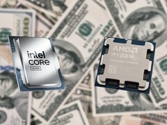 AMD et Intel sortiraient les successeurs de leurs processeurs Zen 5 (photo de droite) et Arrow Lake (photo de gauche) en 2026. (Source des images : Unsplash, Intel, Notebookcheck, édité)