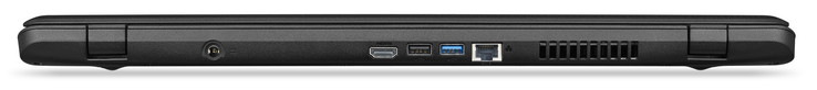 A l'arrière : entrée secteur, HDMI, USB A 2.0, USB A 3.1 Gen 1, Ethernet gigabit.