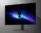 Vue de face en angle du moniteur OLED 4K Alienware AW3226Q de 32 pouces