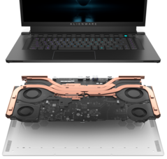 Alienware x17 R2 - Système de refroidissement Cryo-tech à quatre ventilateurs. (Image Source : Dell)