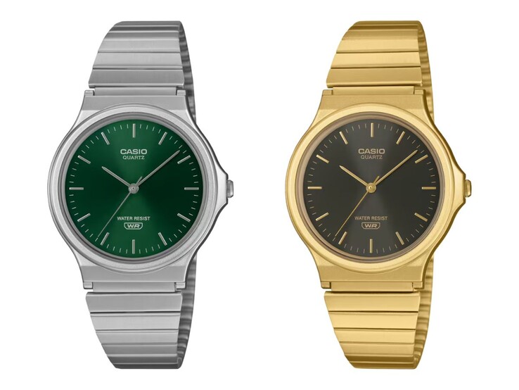 Les montres Casio MQ-24DA-3A (à gauche) et MQ-24GA-1A (à droite)