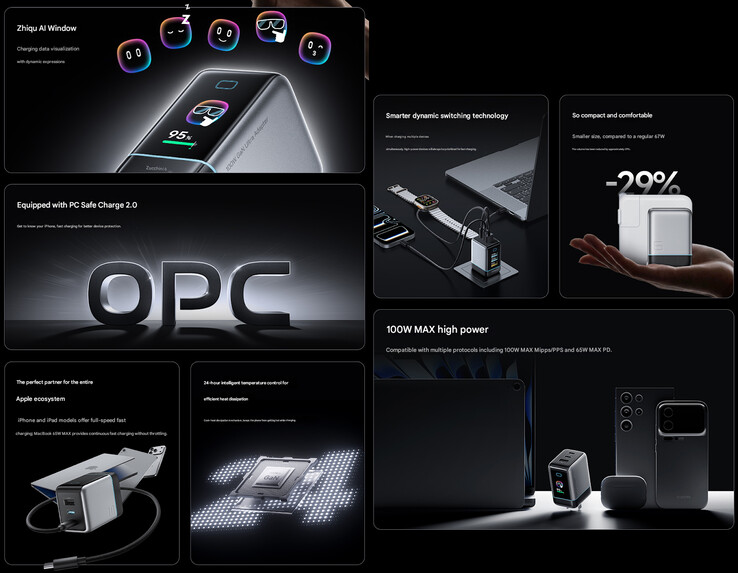 Principales caractéristiques du chargeur