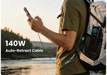 Le Podix PR70 est équipé d'un câble USB-C rétractable intégré