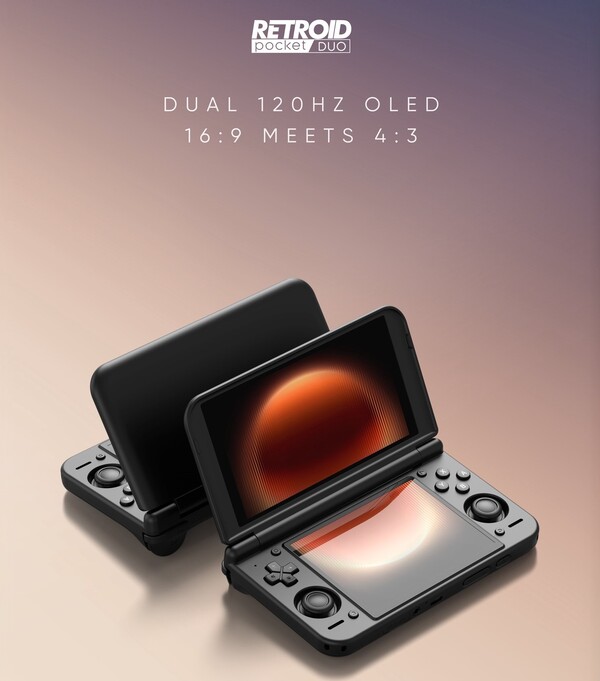 Le Retroid Pocket Duo est équipé de deux écrans à 120 Hz.