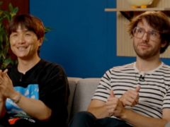 Une capture d'écran d'une interview de Choi Ji Won et Guillaume Broche (image soruce : Lies of P YT)