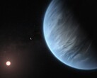 Illustration d'artiste représentant une exoplanète et une étoile.