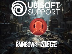 Les logos du support Ubisoft et de Rainbow Six Siege sont affichés (Source de l'image : Support Ubisoft avec modifications)
