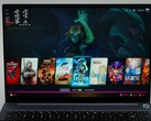 Ordinateur portable AIM MAX+ utilisant Bazzite avec des jeux tels que Spider-Man 2, The Witcher 3, et Hades montré dans le lanceur... (Image Source : ETA PRIME on YouTube)