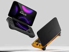 L&#039;Ayaneo Pocket DS dans ses deux couleurs de lancement. (Source de l&#039;image : Ayaneo)