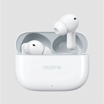 Les Buds T300 sont disponibles en noir ou en blanc (Source : Realme IN)