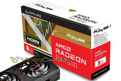 La Radeon RX 7600 sera la première remplaçante de la série RX 6600. (Source de l&#039;image : VideoCardz)