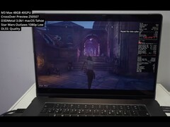 Star Wars Outlaws sur un MacBook Pro M3 Max utilisant Crossover Preview et Game Porting Toolkit 3.0 via D3DMetal translation sur macOS Tahoe (Image source : YouTube/Andrew Tsai)