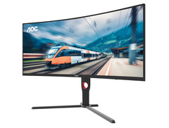 L&#039;écran AOC CU34G3X offre une résolution de 1440p et un taux de rafraîchissement de 180 Hz. (Source de l&#039;image : AOC)