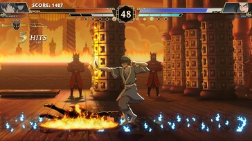 Photo : une capture d'écran du jeu « Avatar Legends : The Fighting Game ».