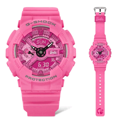 La montre Casio G-Shock GMA-S110BE-4A édition limitée Barbie est alimentée par une pile CR1220, dont l'autonomie est estimée à 2 ans (Source : Casio)