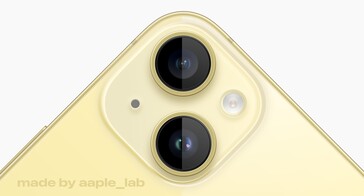 La série vanille de l'iPhone 14 dans sa prétendue nouvelle couleur de printemps. (Source : @aaple_lab via Twitter)