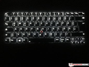 ThinkPad X1 Tablet G3 - Rétroéclairage du clavier (intensité la plus élevée).
